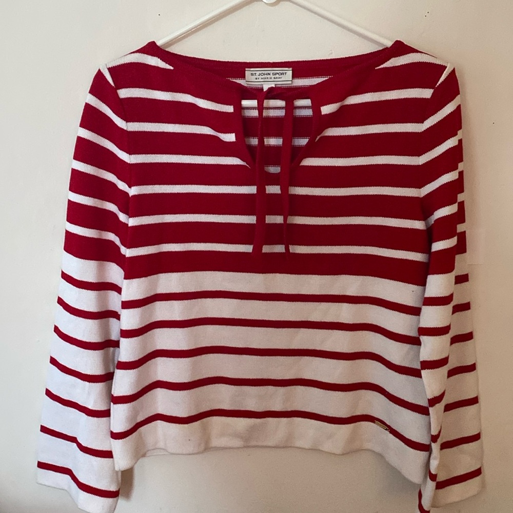 St John Sport by Marie Gray cotton sweater USA P